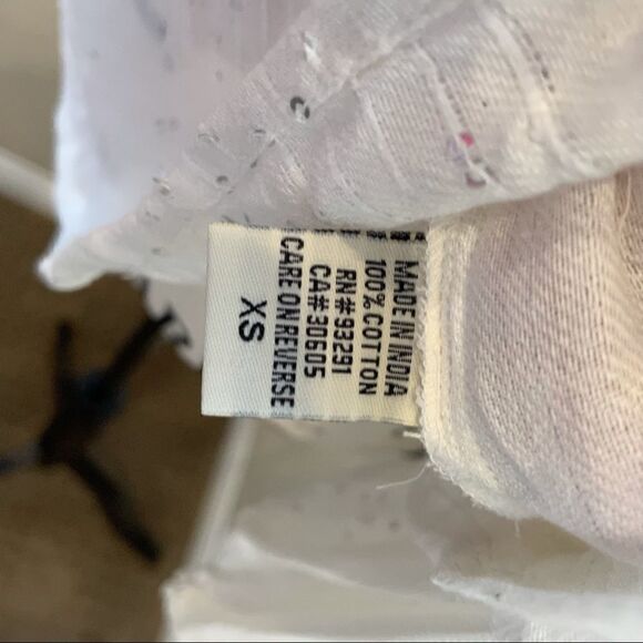 Dylan Semi-Sheer Cotton Sequin Peasant Top Size XS NWOT - Picture 12 of 16